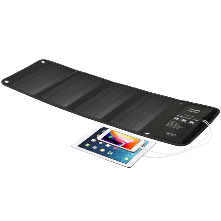 HAWEEL 28W Foldable Solar Panel Charger with 5V 3A Max Dual USB Ports - HOMEYSPHERE