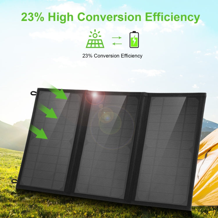 HAWEEL 18W 3 Panels Foldable Solar Panel Charger Bag with 5V / 3.1A Max Dual USB Ports, Support QC3.0 and AFC - HOMEYSPHERE