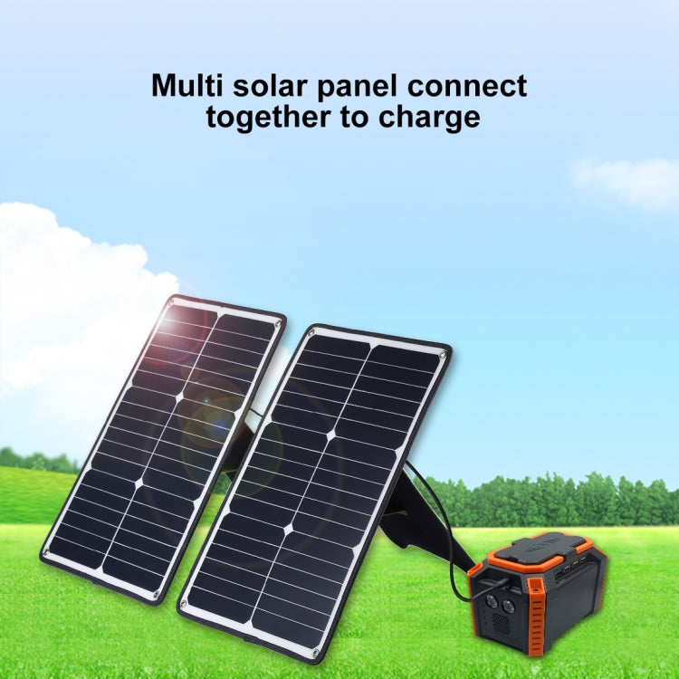 HAWEEL Portable 20W Monocrystalline Silicon Solar Power Panel Charger, with USB Port & Holder & Tiger Clip, Support QC3.0 and AFC(Black) - HOMEYSPHERE