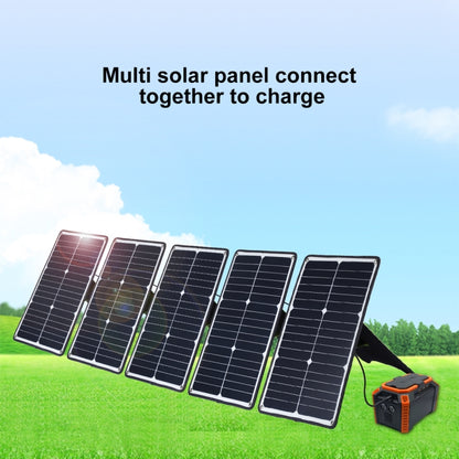 HAWEEL 5 PCS 20W Monocrystalline Silicon Solar Power Panel Charger, with USB Port & Holder & Tiger Clip, Support QC3.0 and AFC(Black) - HOMEYSPHERE