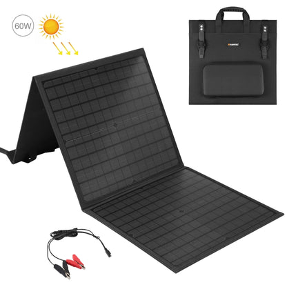 HAWEEL 60W Foldable Solar Panel Charger Travel Folding Bag(Black) - HOMEYSPHERE