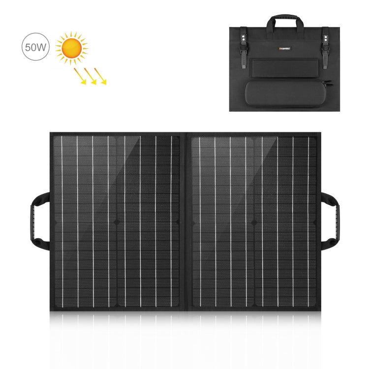 HAWEEL 50W Foldable Solar Panel Charger Travel Folding Bag(Black) - HOMEYSPHERE