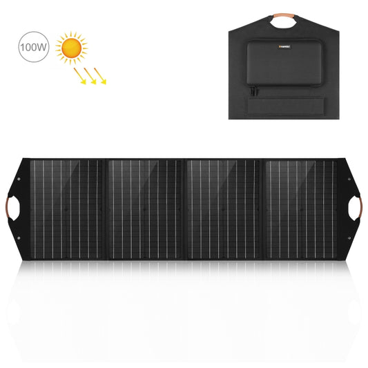 HAWEEL 100W Foldable Solar Panel Charger Travel Folding Bag (Black) - HOMEYSPHERE