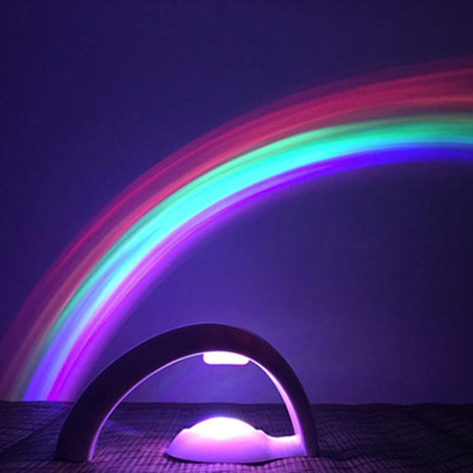 Romantic Rainbow Projection Decorative Lamp Bedside LED Night Light (White) - HOMEYSPHERE