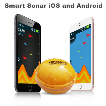 Bluetooth Fish Detector 125KHz Sonar Sensor 0.6-36m Depth Locator Fishes Finder Alarm for iOS & Android Mobile Phones - HOMEYSPHERE