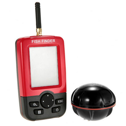 XJ-01 Wireless Fish Detector 125KHz Sonar Sensor 0.6-36m Depth Locator Fishes Finder with 2.4 inch LCD Screen & Antenna, Built-in Water Temperature Sensor - HOMEYSPHERE