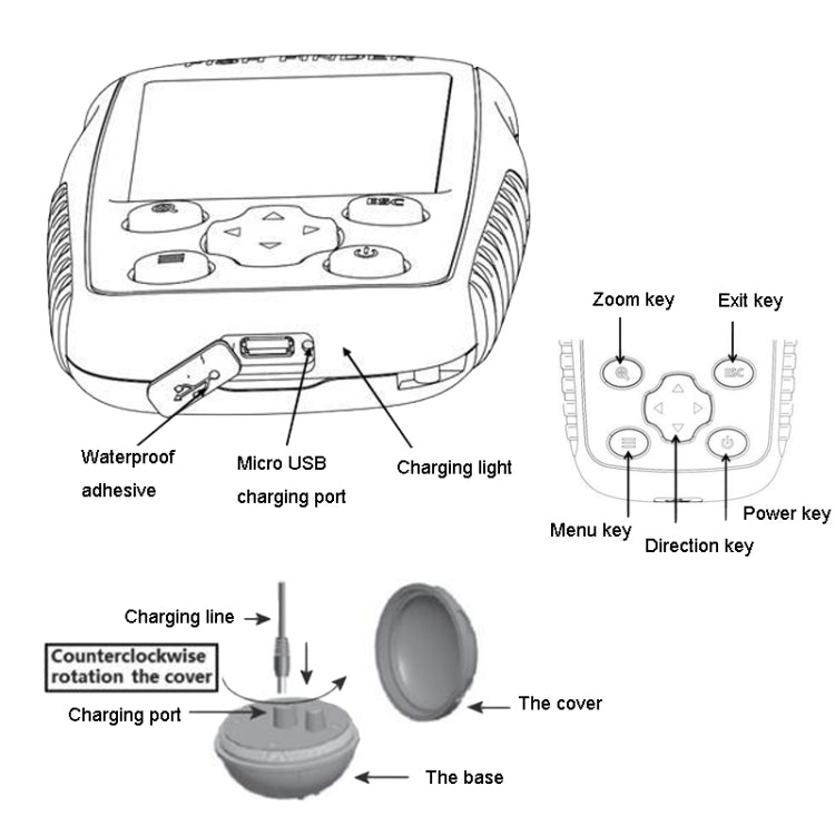 FF998 Wireless Ultrasonic Fish Finder Sonar Underwater Visual HD Angler Detector - HOMEYSPHERE