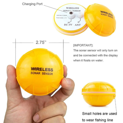 FF998 Wireless Ultrasonic Fish Finder Sonar Underwater Visual HD Angler Detector - HOMEYSPHERE