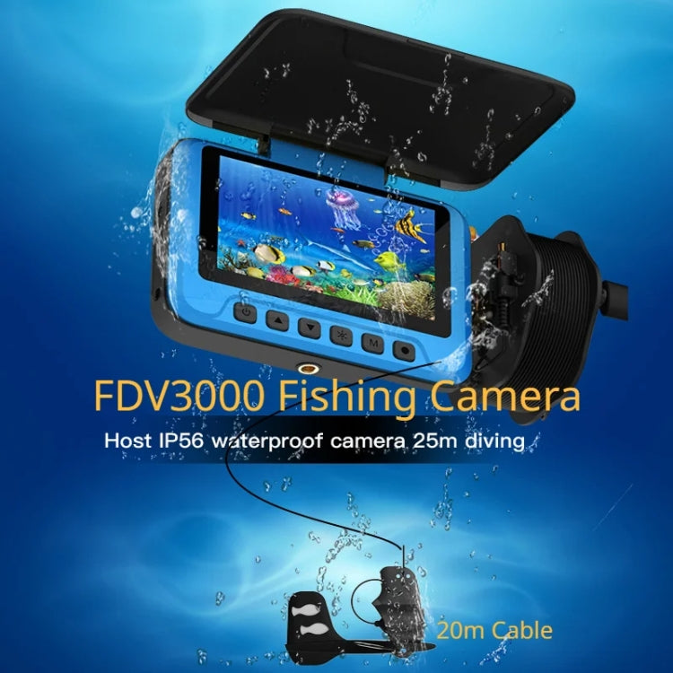 FDV3000 Fish Finder Camera Underwater Monitoring Fishing Sonar Sensor 4.3 Inch Display LED Digital Zoom 4X Ice Boat Fishfinder - HOMEYSPHERE